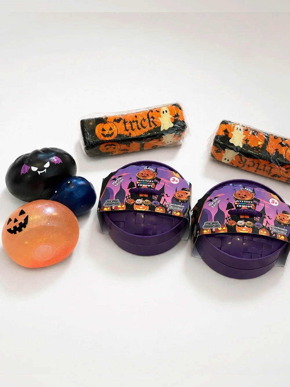 Limited Edition Halloween Mystery Dumpling Squishy Lot Marble Edition 7pc